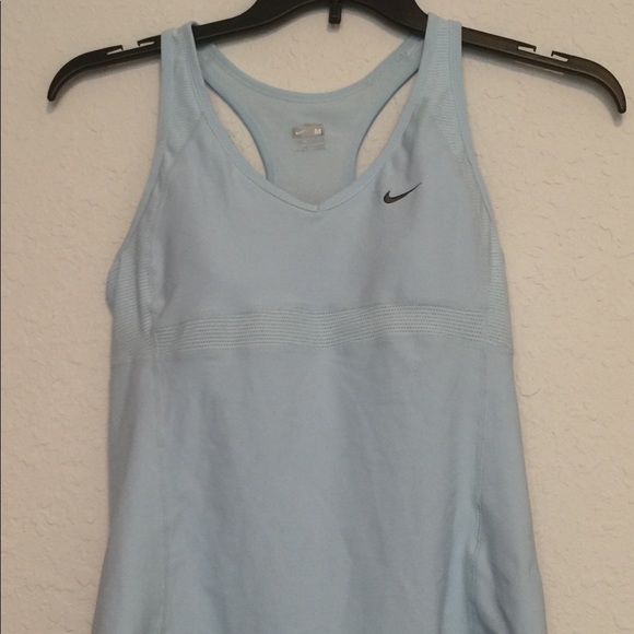 Nike Womens Sports Bra Medium Blue Lenght 20 - Picture 1 of 5